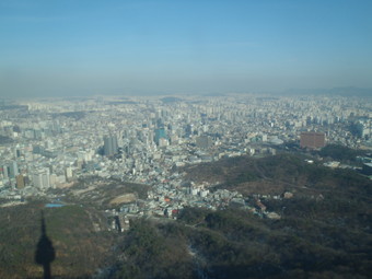 Nソウルタワーの展望台からの景色