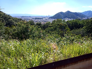 団地の高台から見る岐阜市方面の眺望